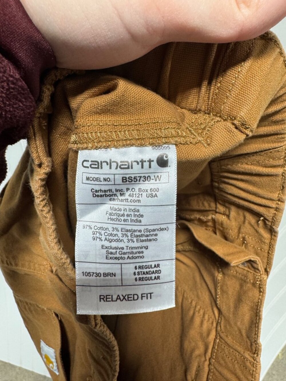 Carhartt Ashland Canvas Women Short Size 6 Reg 105730 - Picture 4 of 6